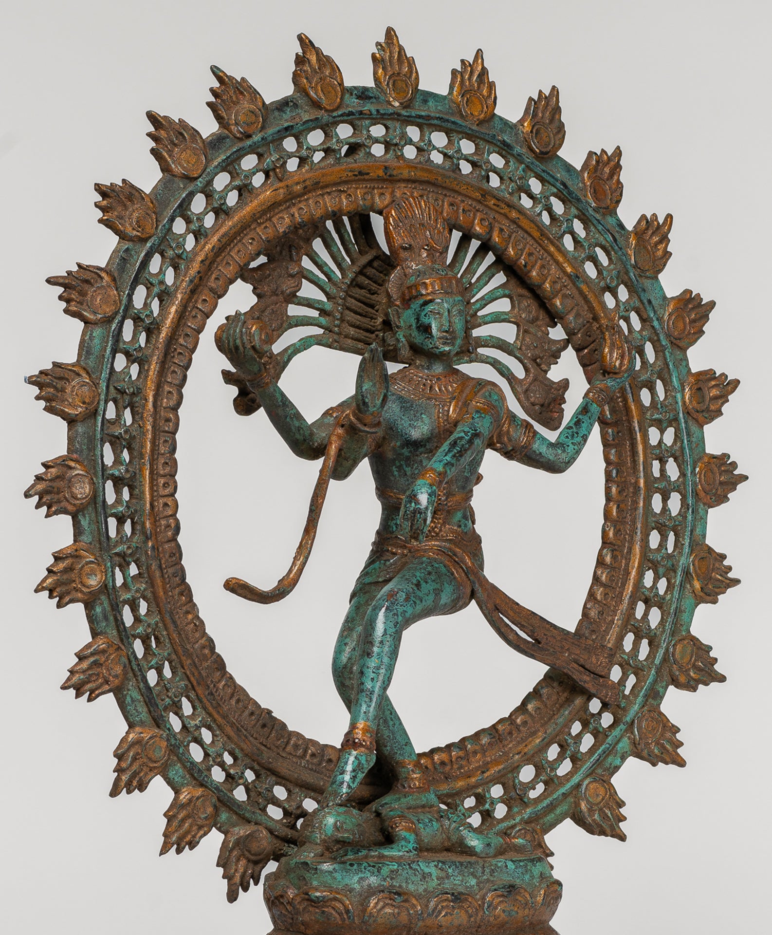 Antique Indian Style Bronze Dancing Shiva statue as Lord Nataraja - 42cm/17"