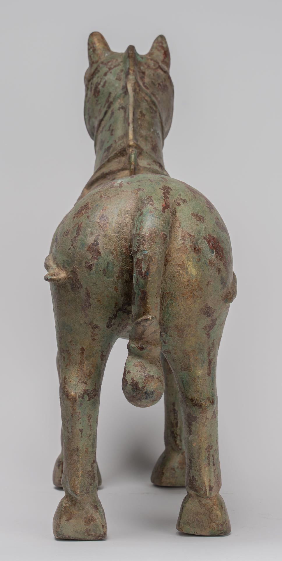 Horse Statue - Antique Chinese Style Standing Bronze Horse - 39cm/16" Tall