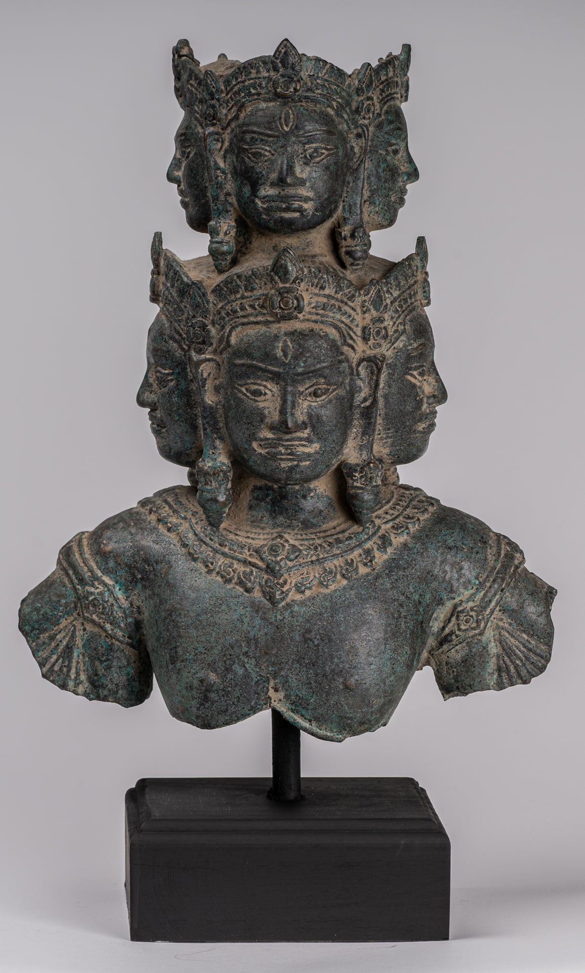 Statua di bronzo di bronzo montato in stile Baphuon antico - 37 cm/15 "di altezza