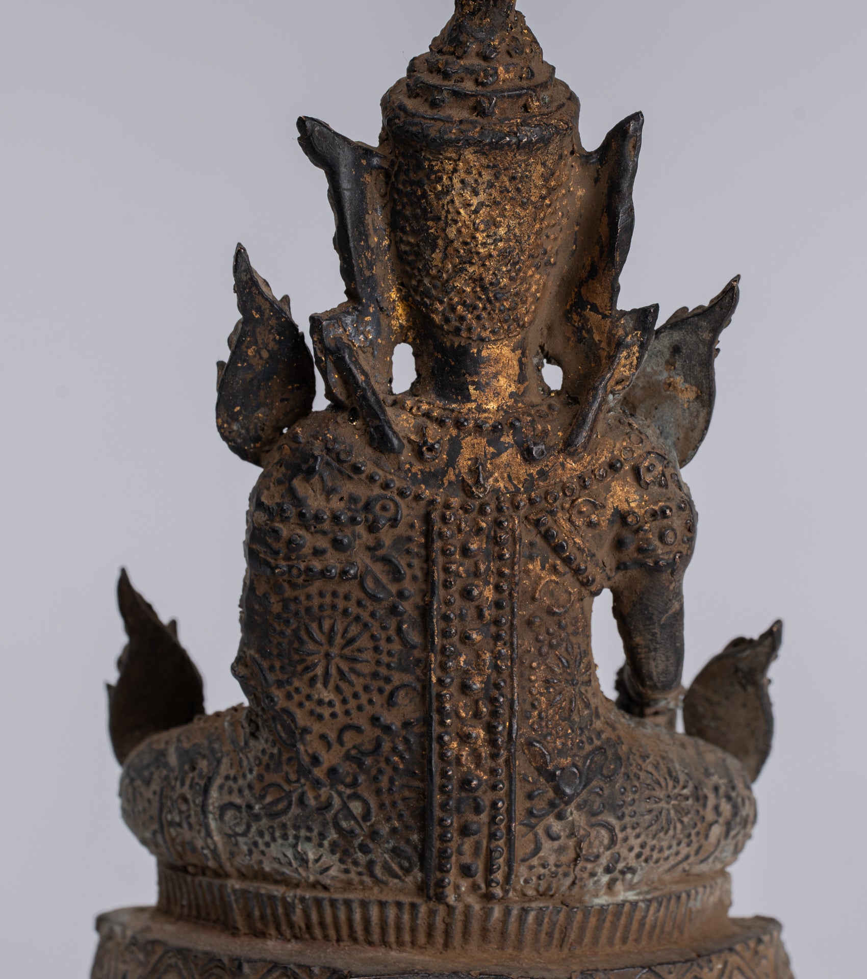Statue di Buddha - Antique Thai Thai Bronze Rattanakosin Enlightenment Statua Buddha - 21 cm/8 "