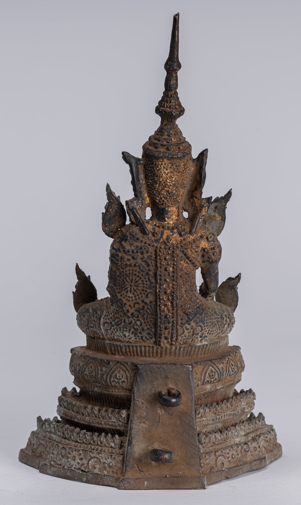 Statue di Buddha - Antique Thai Thai Bronze Rattanakosin Enlightenment Statua Buddha - 21 cm/8 "