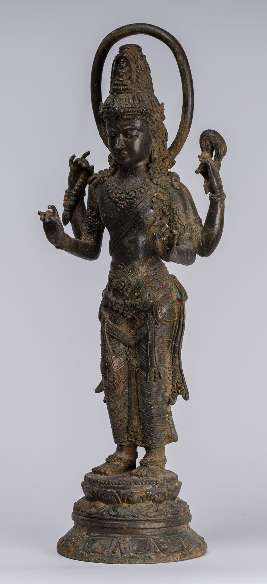 Statua Bodhisattva - Antique stile indonesiano Javanese Avalokitesvara Bodhisattva Statua - 51cm/20 "