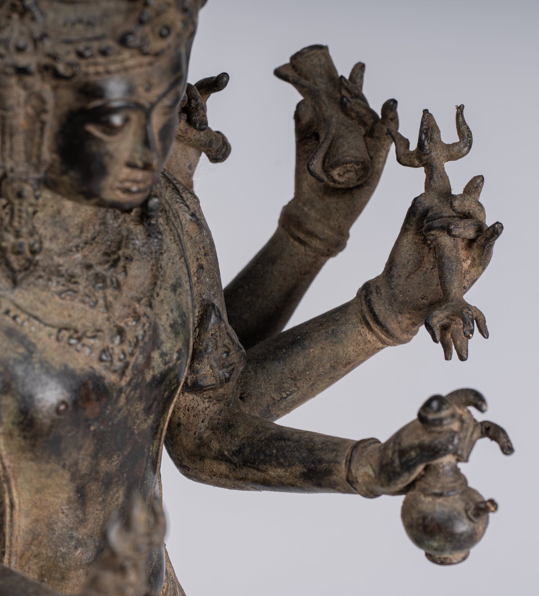 Statua Brahma - Antique stile indonesiano Majapahit in piedi Bronzo Brahma Statua - 50 cm/20 "