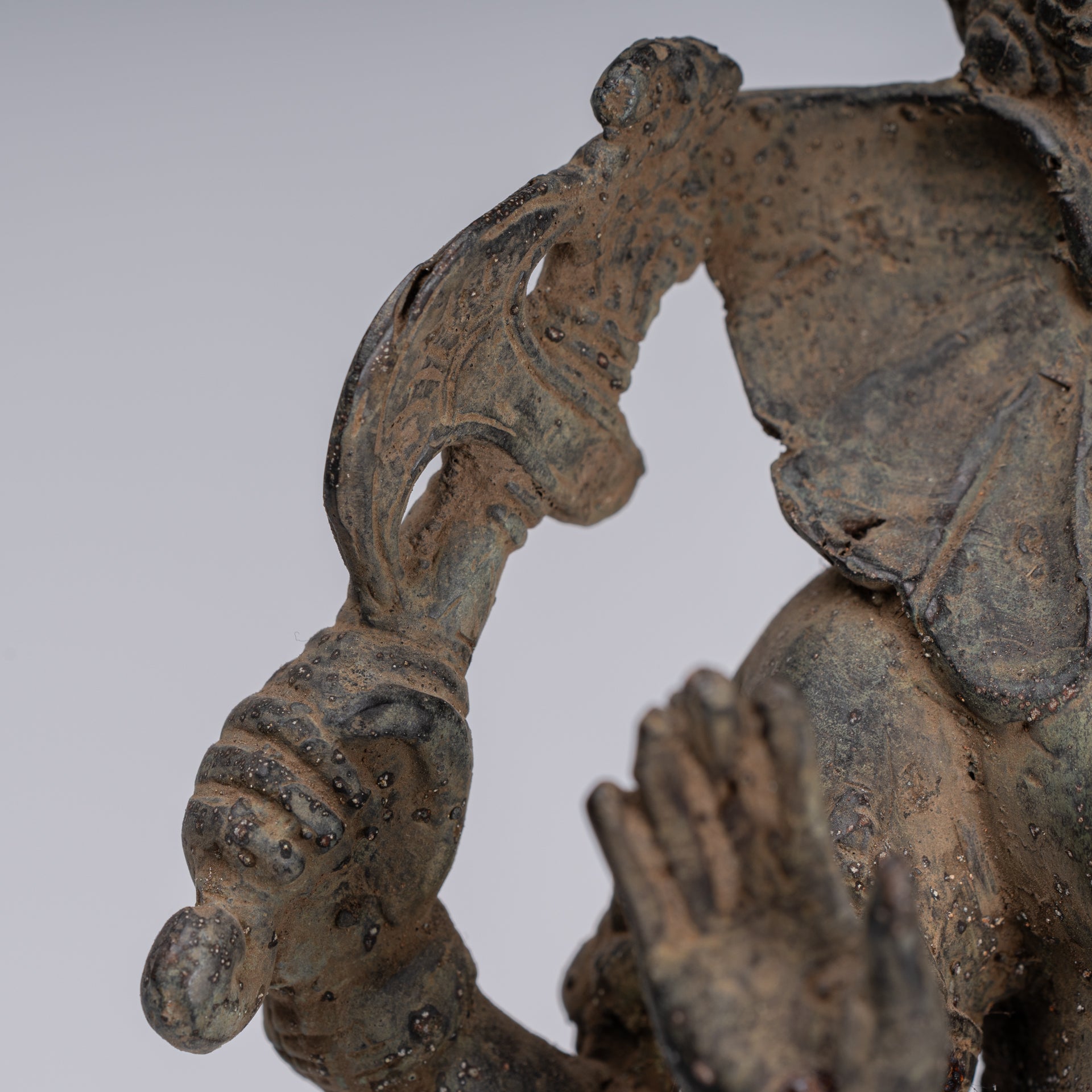 Ganesha Statue - Antique Javanese Style Bronze Dancing Indonesian Ganesha Statue - 47cm/19"