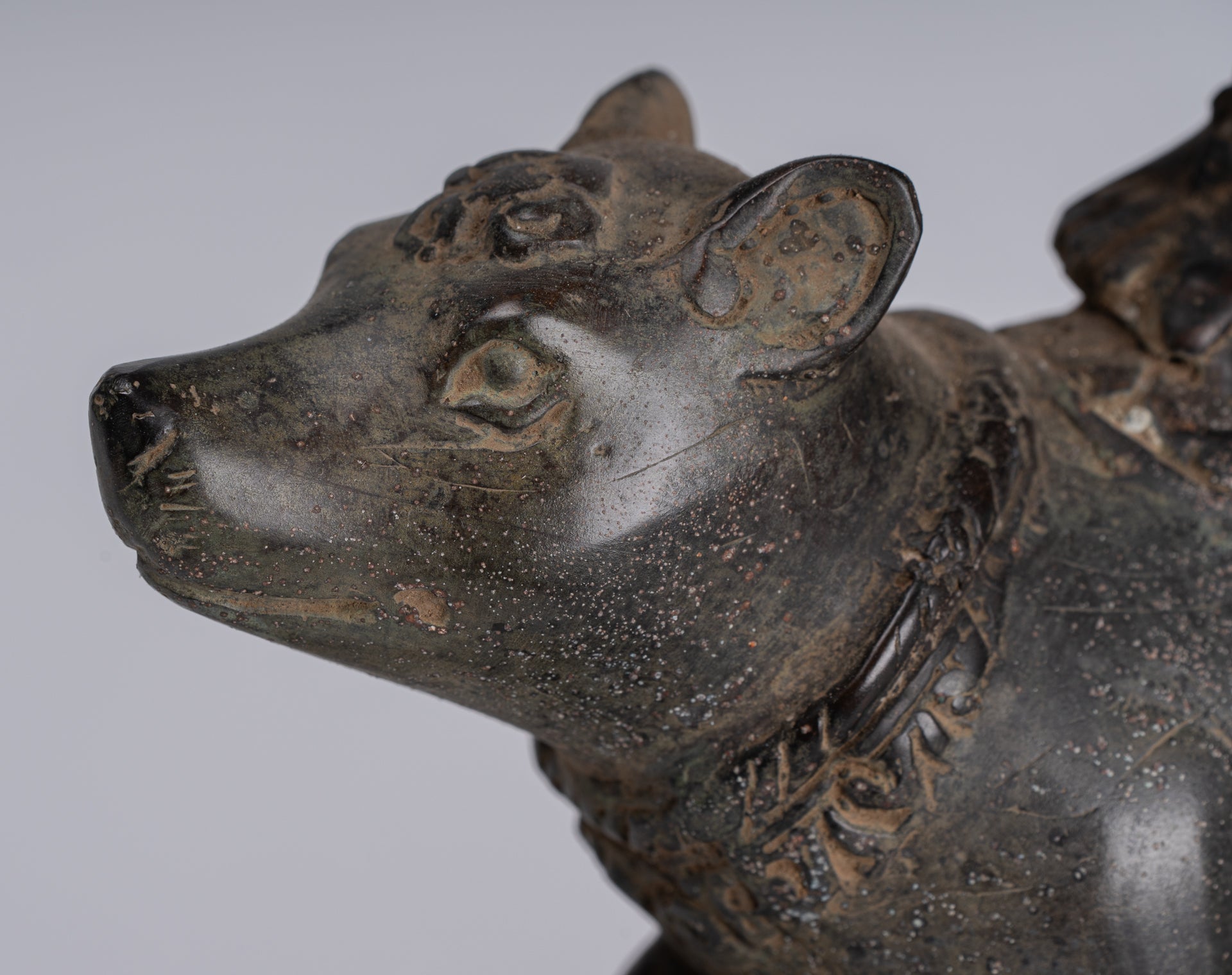 Ganesha Statue - Antique Javanese Style Bronze Dancing Indonesian Ganesha Statue - 47cm/19"