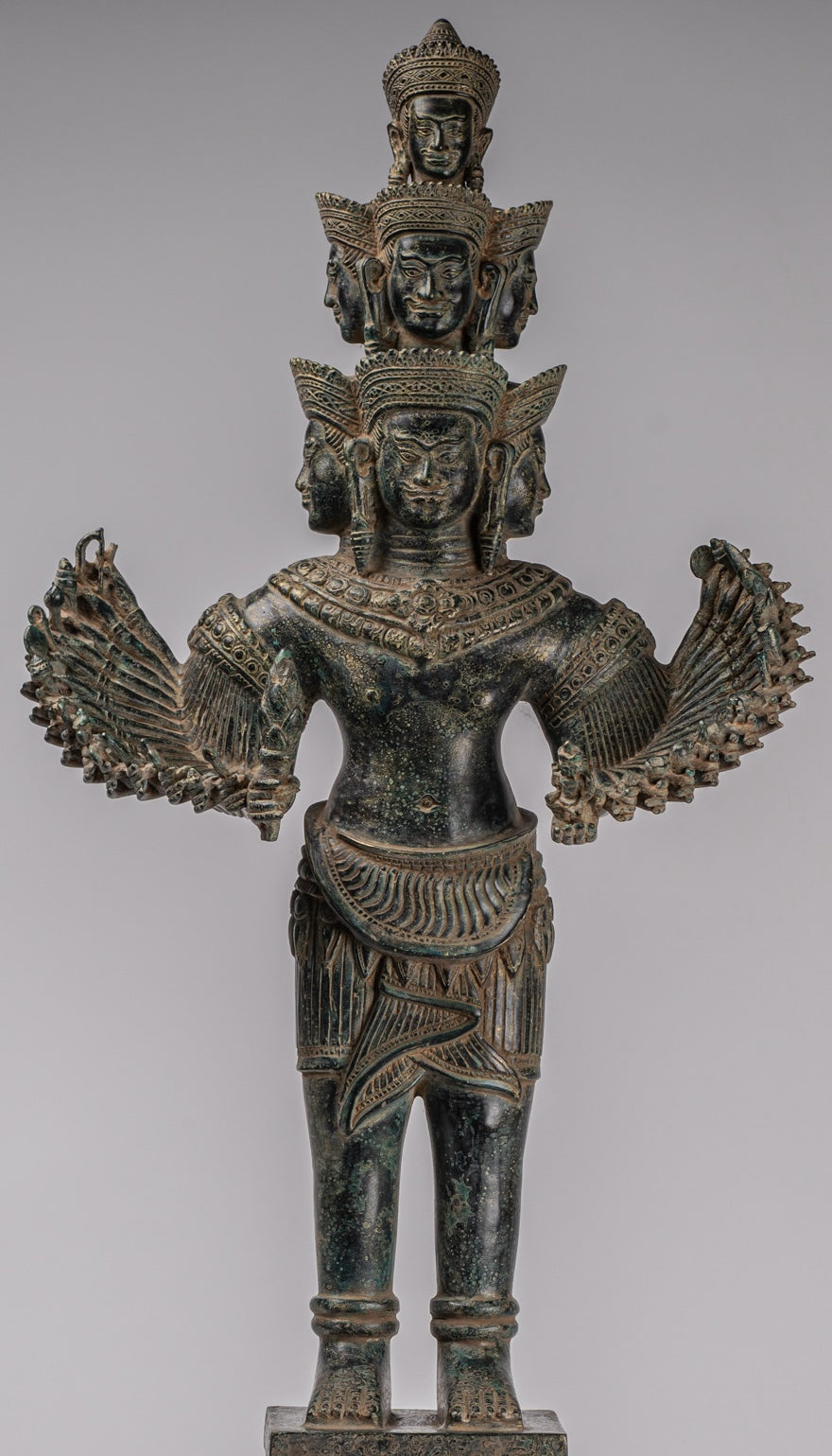 Deity Statue - Antique Khmer Style Bayon Prajnaparamita Statue / Goddess - 79cm/32"