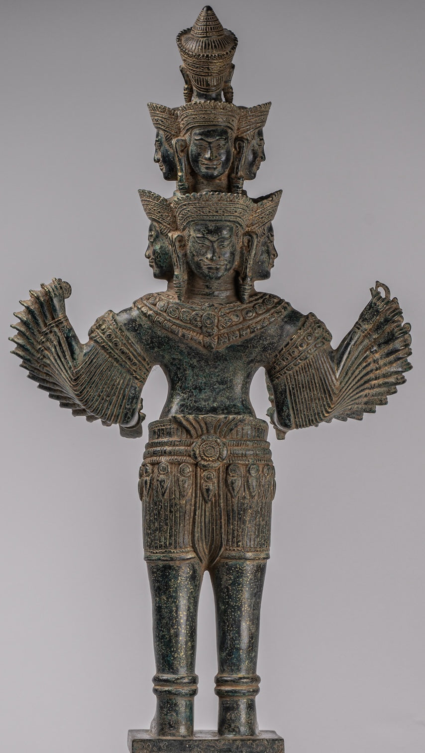 Deity Statue - Antique Khmer Style Bayon Prajnaparamita Statue / Goddess - 79cm/32"