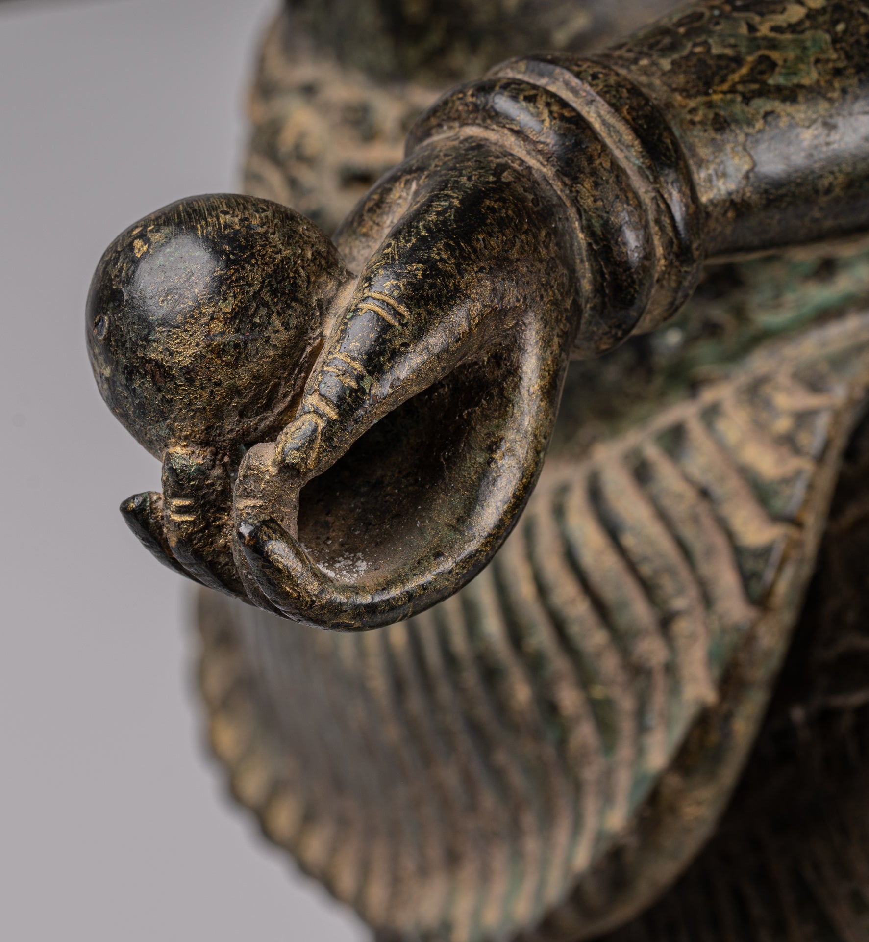 Estatua de Brahma - Estilo antiguo Khmer Koh Ker de pie Bronce Brahma - Creación de Dios Hindú - 94cm/38 "