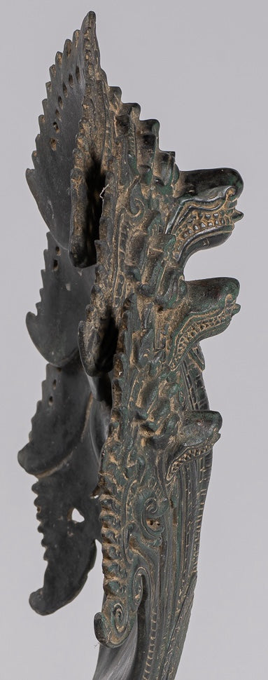 Naga Statue - Antique Khmer Style Bronze Protective Naga, Snake or Serpent Statue - 57cm/23"