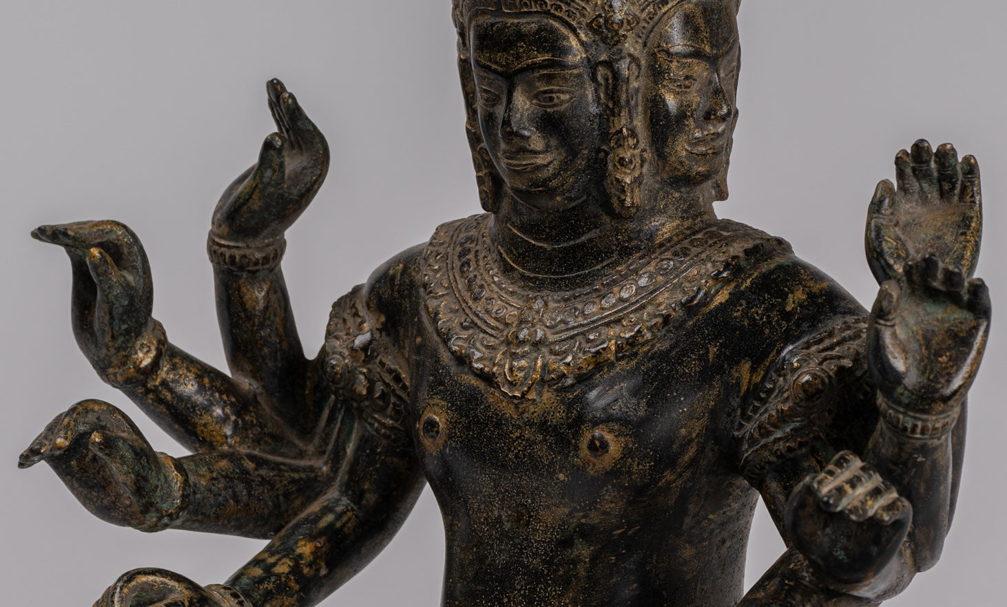 Estatua de Bodhisattva Avalokiteshvara de Bronce Avalokiteshvara de estilo jemer - 36cm/14 "