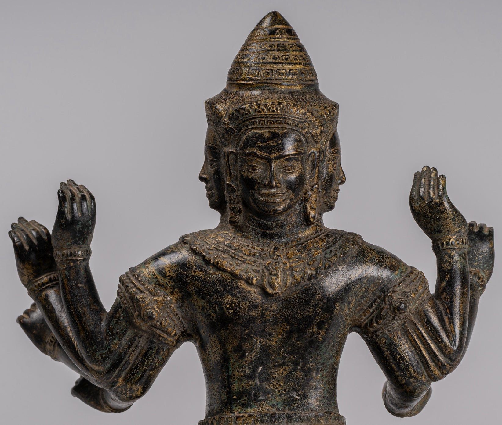 Estatua de Bodhisattva Avalokiteshvara de Bronce Avalokiteshvara de estilo jemer - 36cm/14 "