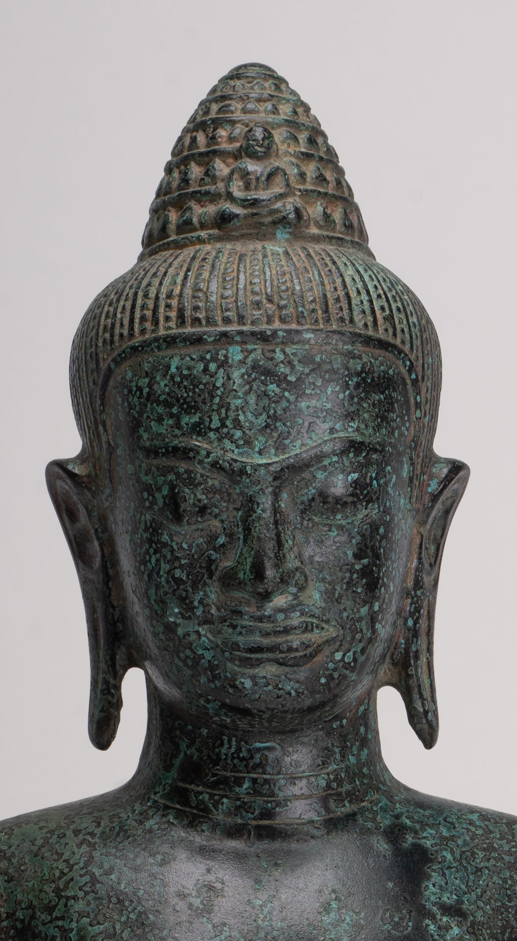 Deity Statue - Antique Khmer Style Bayon Prajnaparamita Statue / Goddess - 45cm/18"