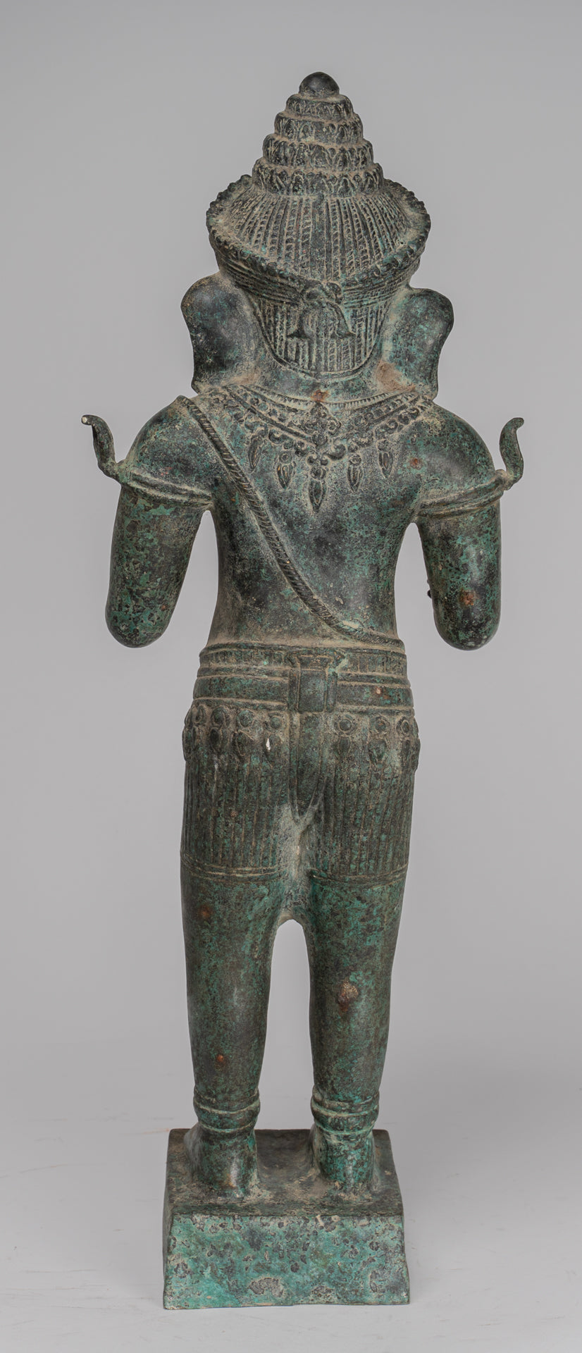 Estatua de Ganesha - Estatua de Bronce Wat Ganesha de pie de estilo montado en el estilo jemer.