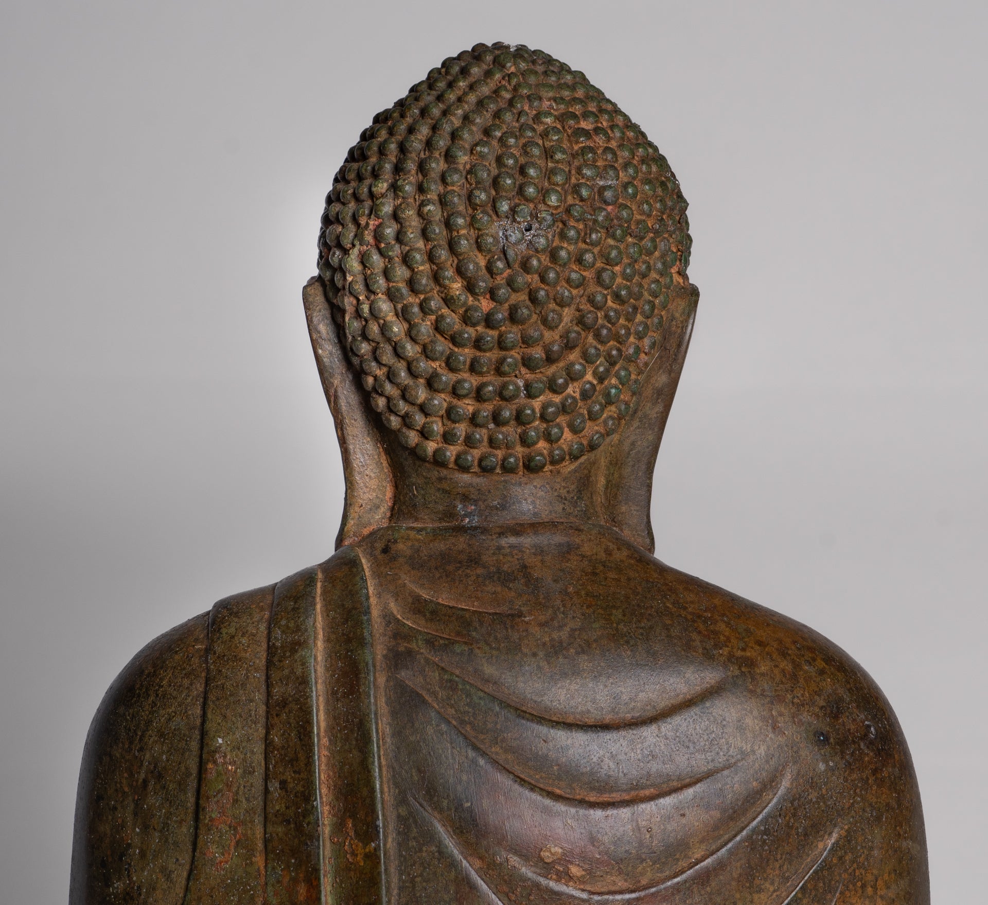 Japanese Buddha - Antique Japanese Style Bronze Seated Meditation Amitabha Buddha Statue - 36cm/14"