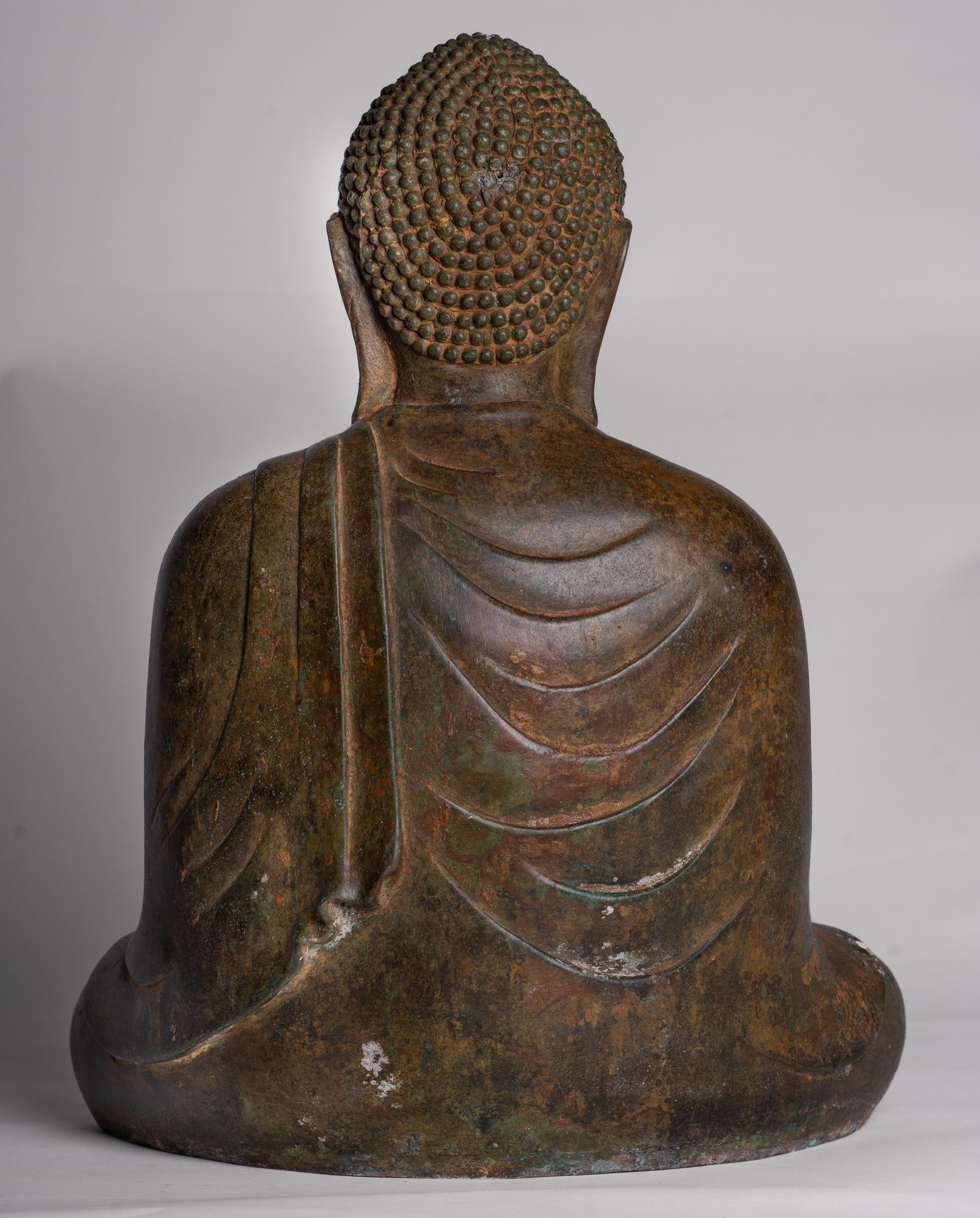 Japanese Buddha - Antique Japanese Style Bronze Seated Meditation Amitabha Buddha Statue - 36cm/14"