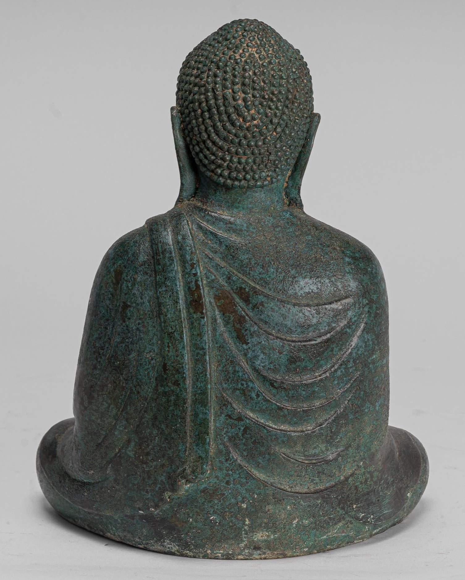 Japanese Buddha - Antique Japanese Style Bronze Seated Meditation Amitabha Buddha Statue - 30cm/12"
