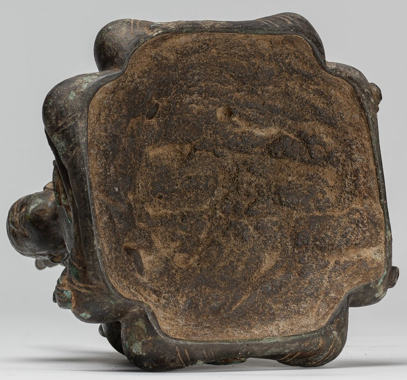 Antique Khmer Style Southeast Asia Bronze Four Way Buddha Statue - 51cm/20"