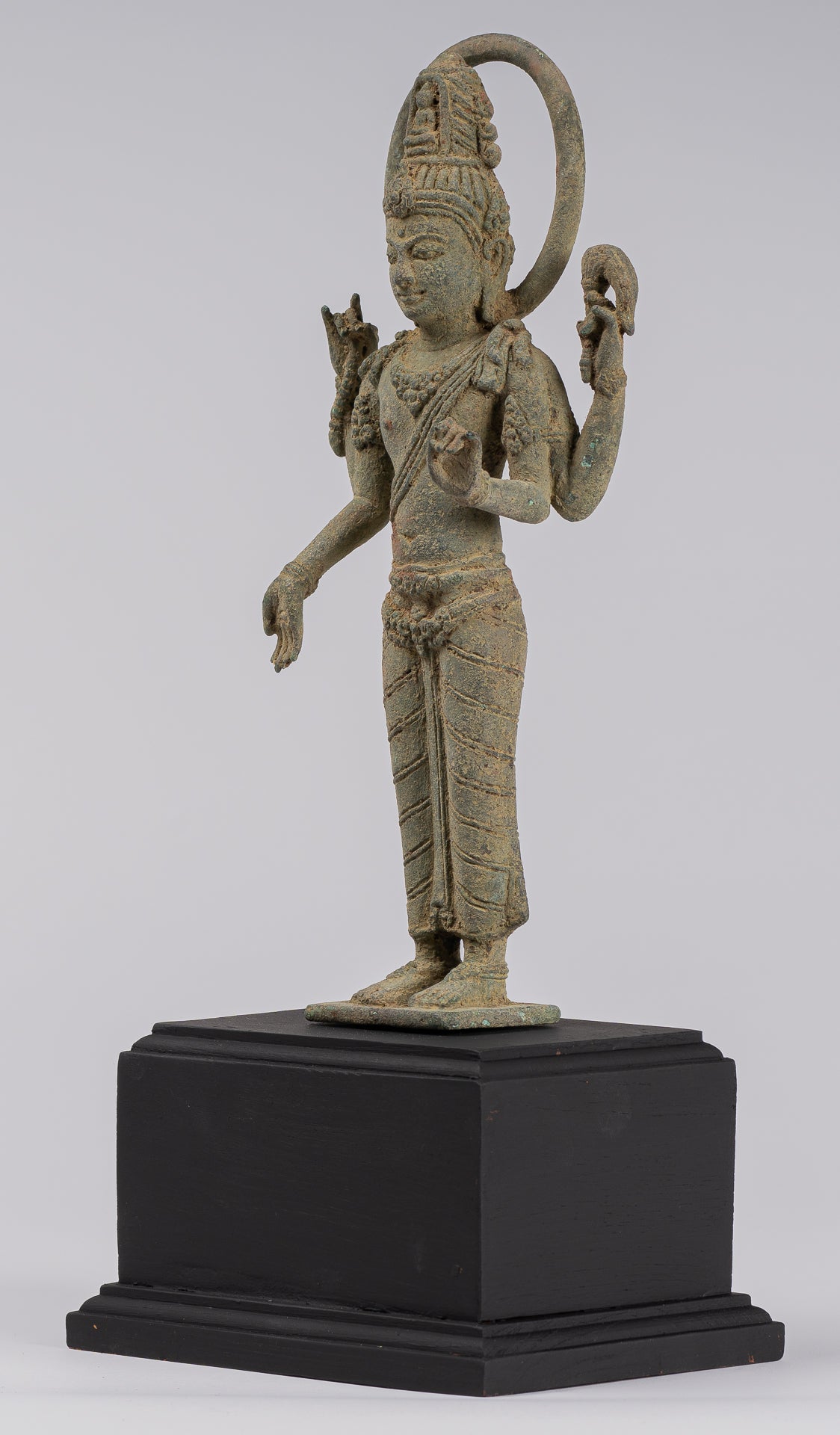 Lokeshvara - Antique Indonesian Style Majapahit Standing Bronze Lokeshvara Statue - 39cm/16"