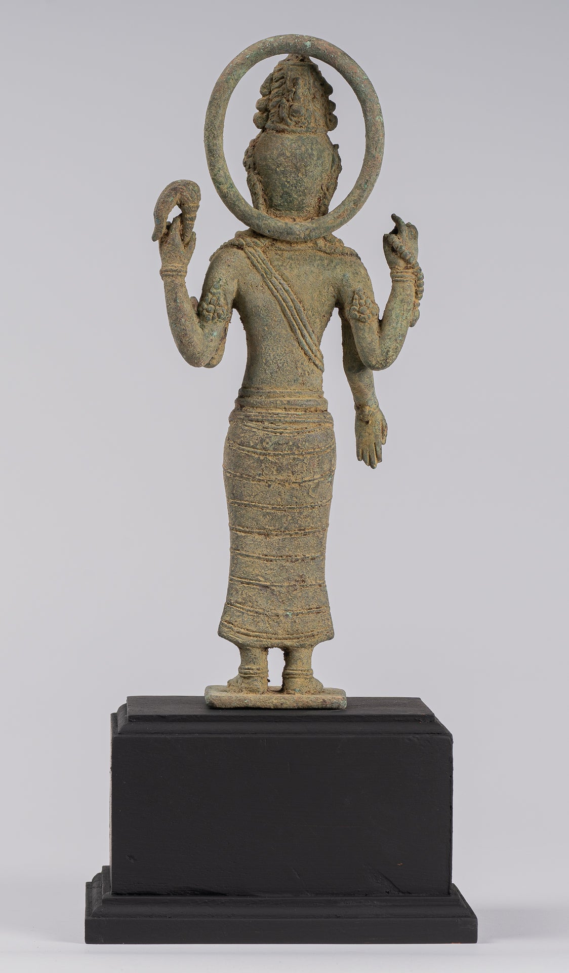 Lokeshvara - Antique Indonesian Style Majapahit Standing Bronze Lokeshvara Statue - 39cm/16"