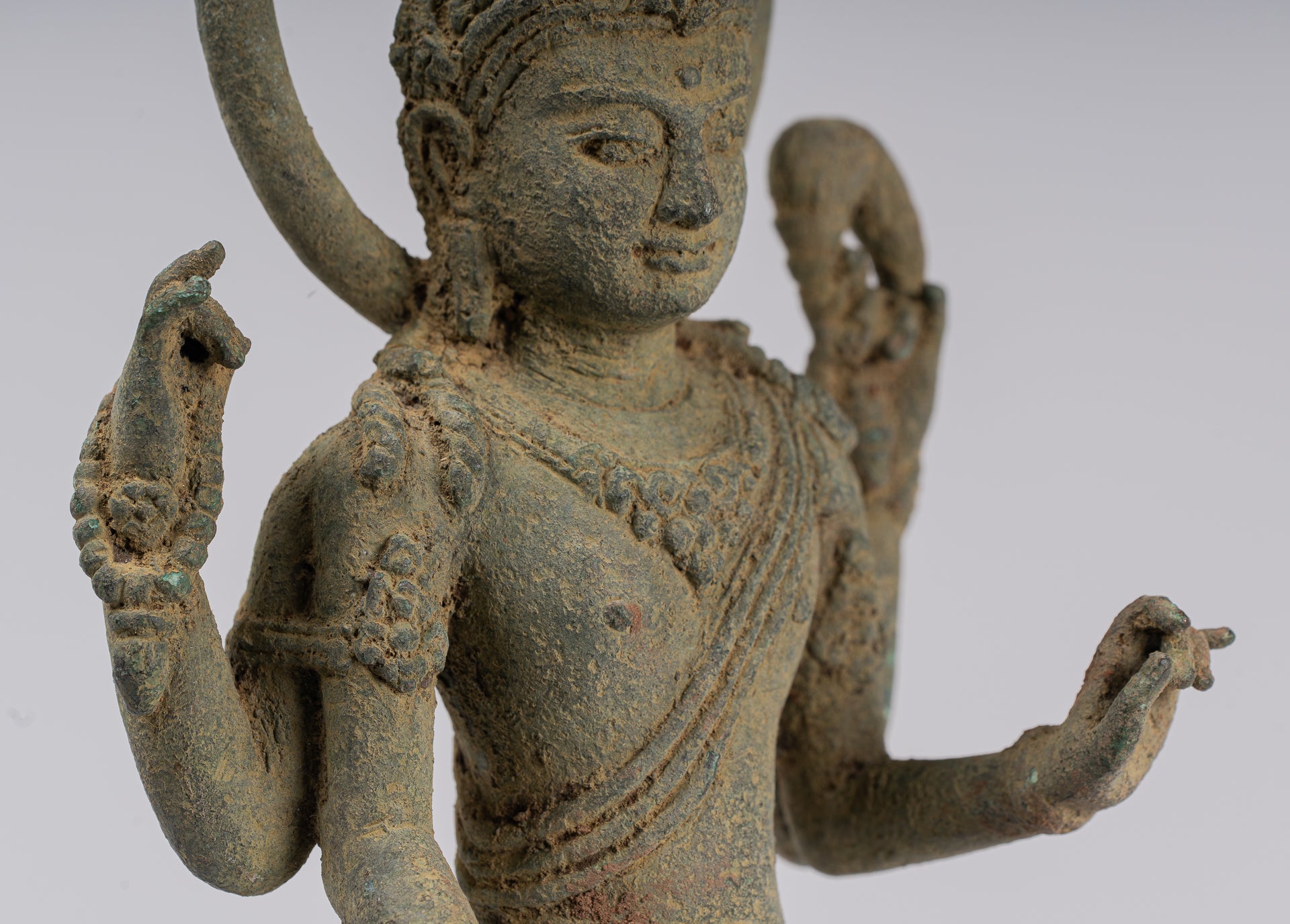 Lokeshvara - Antique Indonesian Style Majapahit Standing Bronze Lokeshvara Statue - 39cm/16"