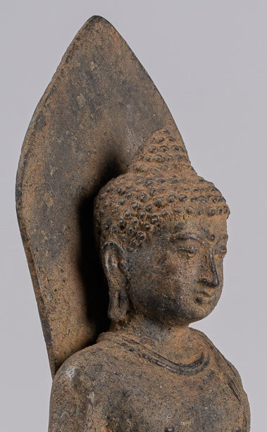 Buddha Statue - Antique Indonesian Style Bronze Javanese Teaching Buddha - 45cm/18"