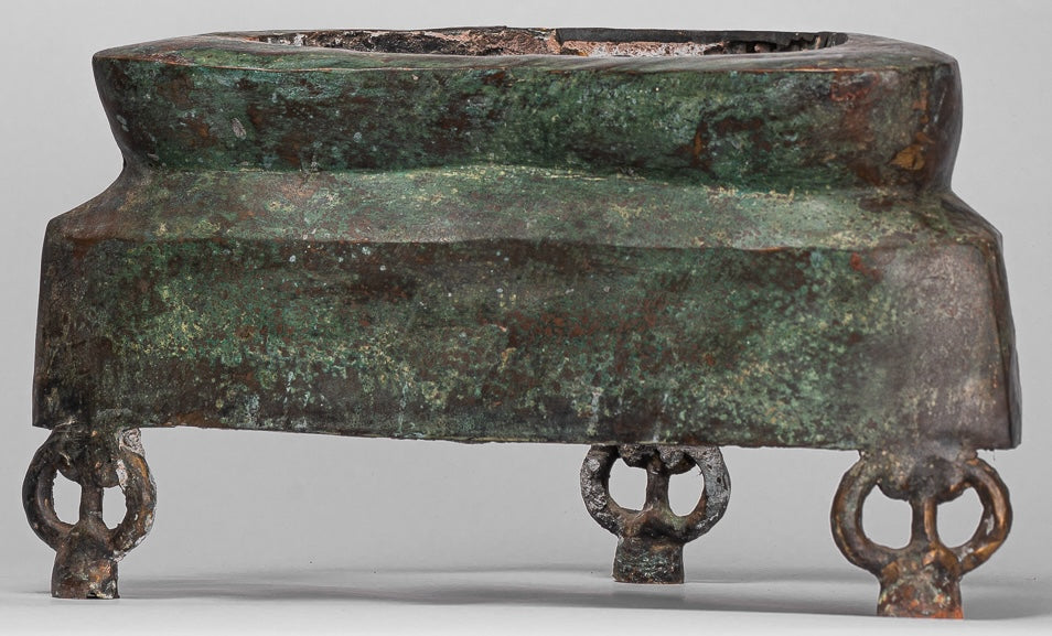 Buddha Statue - Antique U Thong Style Bronze Enlightenment Buddha Statue - 88cm/35"