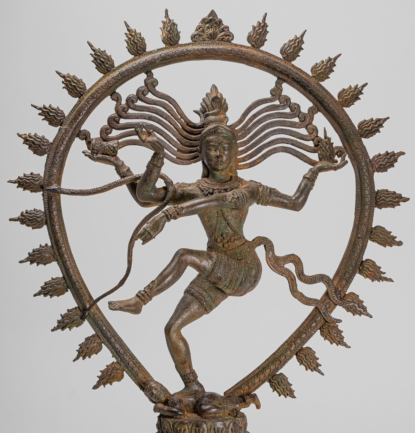 Large Shiva Statue - Antique Indian Style Bronze Dancing Shiva statue as Lord Nataraja - 67cm(27") Tall