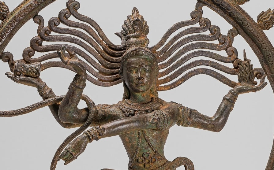 Large Shiva Statue - Antique Indian Style Bronze Dancing Shiva statue as Lord Nataraja - 67cm(27") Tall