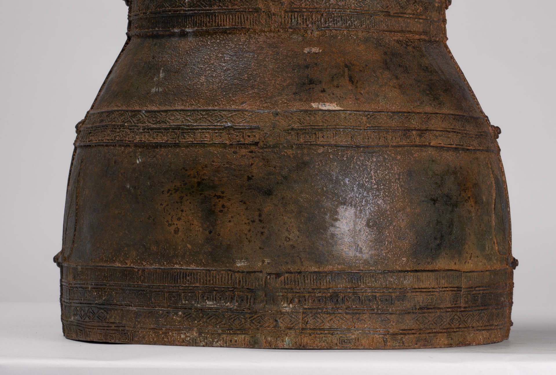 Vietnamese Rain Drum - Antique Vietnamese Style Bronze Free Standing Rain Drum - 47cm/19"