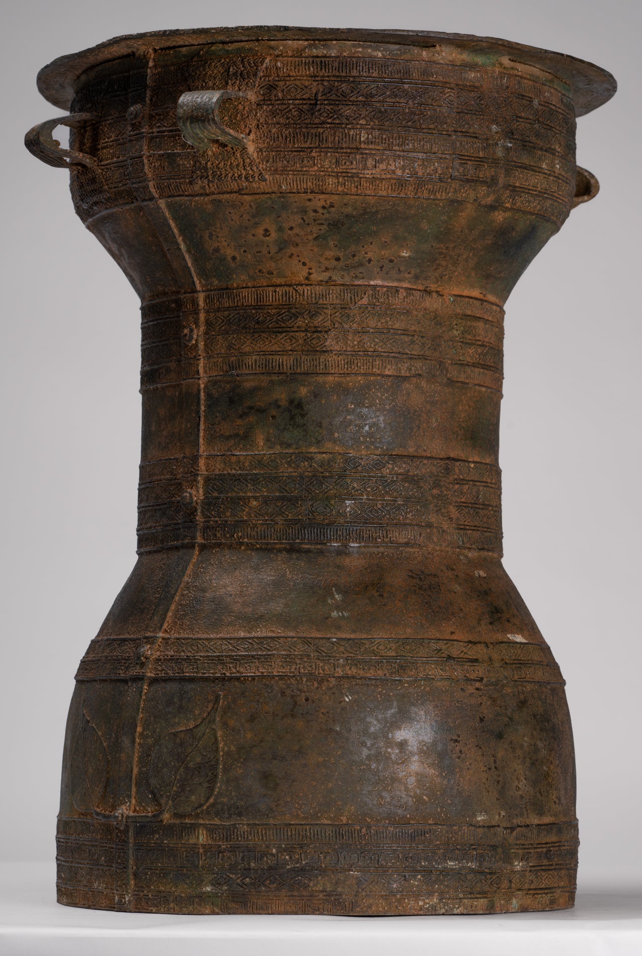 Vietnamese Rain Drum - Antique Vietnamese Style Bronze Free Standing Rain Drum - 47cm/19"