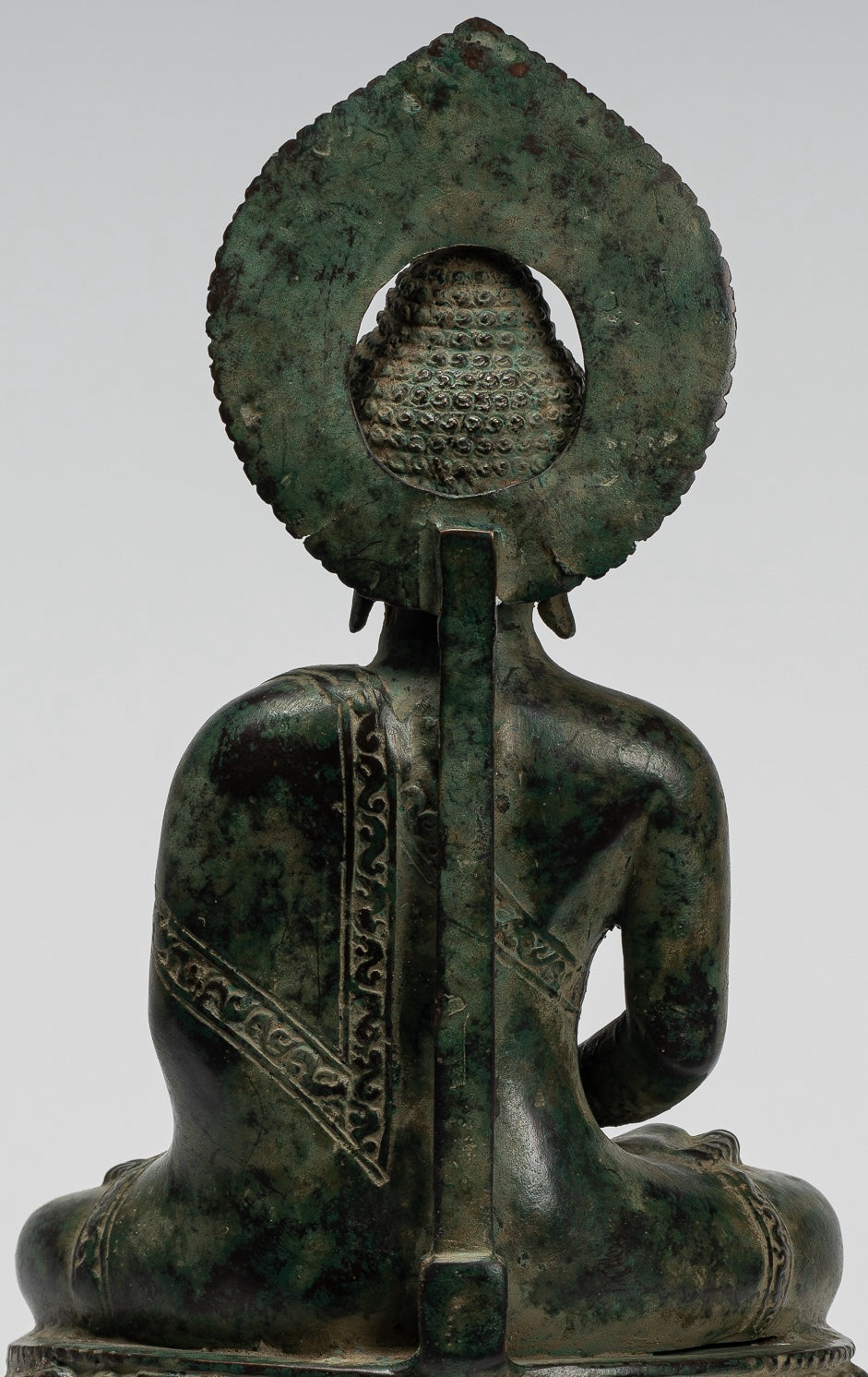 Buddha Statue - Antique Indonesian Style Bronze Javanese Amitabha Buddha Statue - 30cm/12"