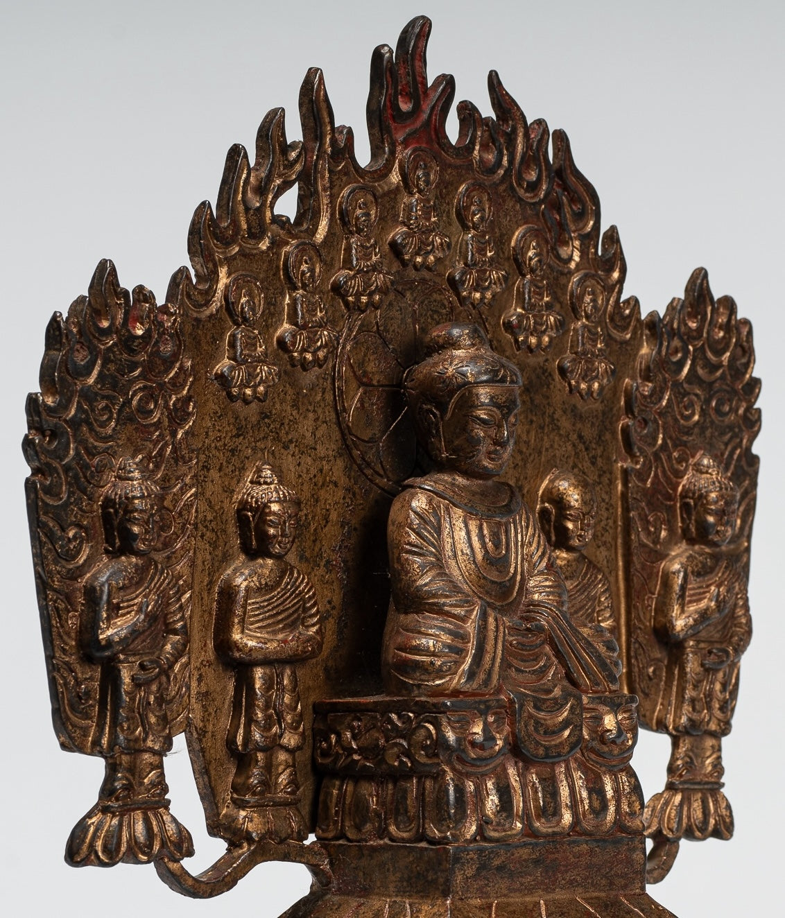 Japanese Buddha - Antique Japanese Style Meditation Amitabha Buddha Statue - 25cm/10"