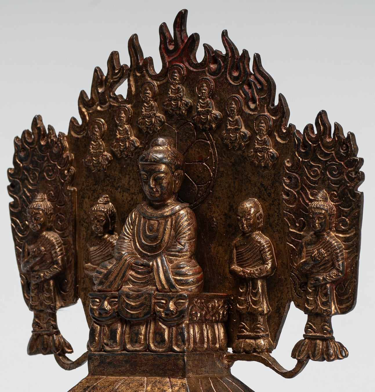 Japanese Buddha - Antique Japanese Style Meditation Amitabha Buddha Statue - 25cm/10"