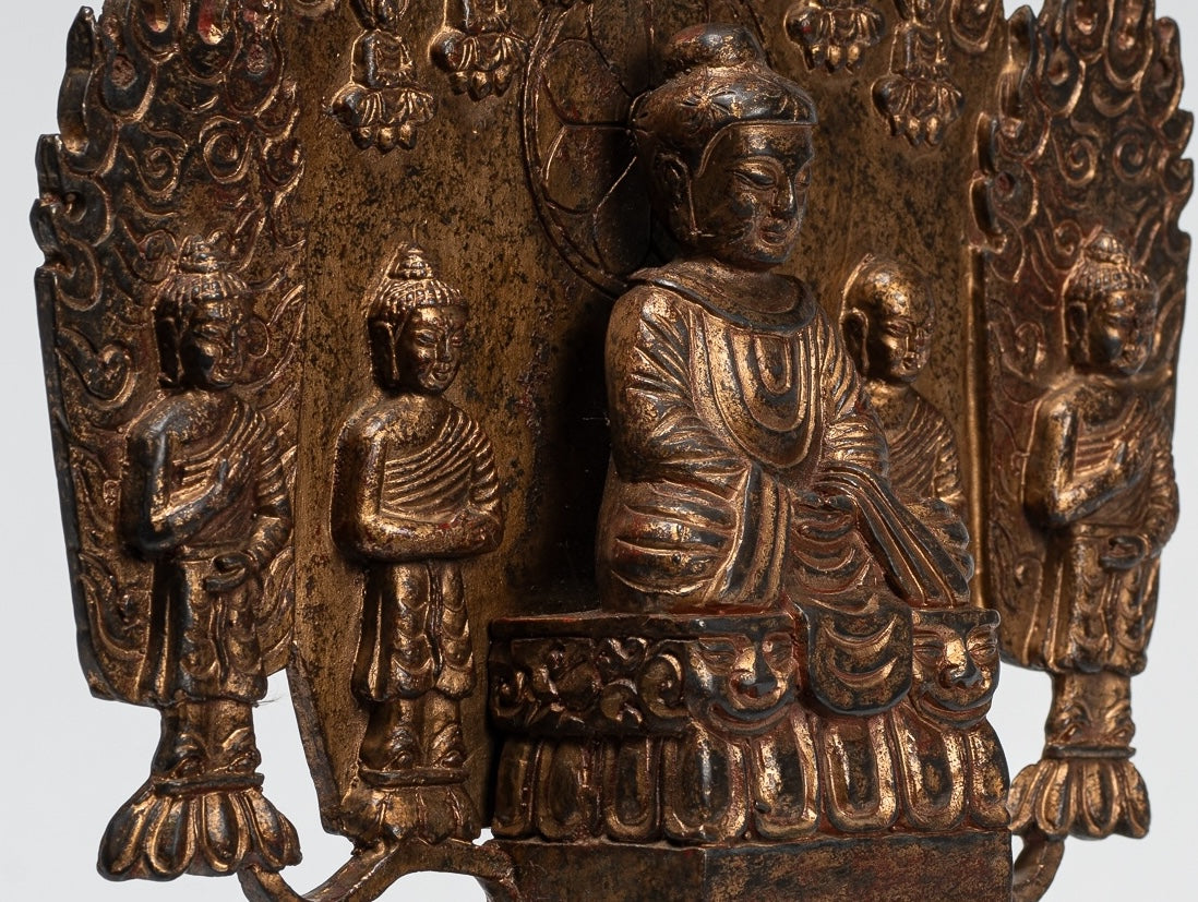 Japanese Buddha - Antique Japanese Style Meditation Amitabha Buddha Statue - 25cm/10"