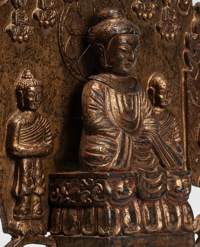 Japanese Buddha - Antique Japanese Style Meditation Amitabha Buddha Statue - 25cm/10"