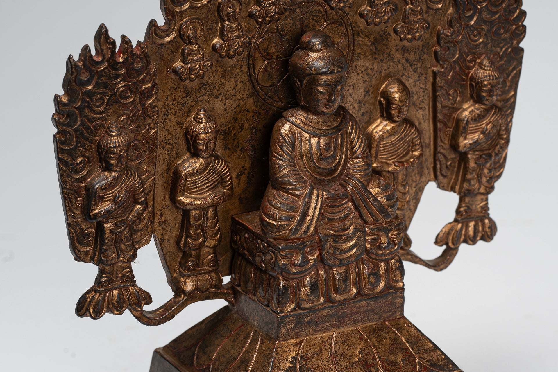 Japanese Buddha - Antique Japanese Style Meditation Amitabha Buddha Statue - 25cm/10"