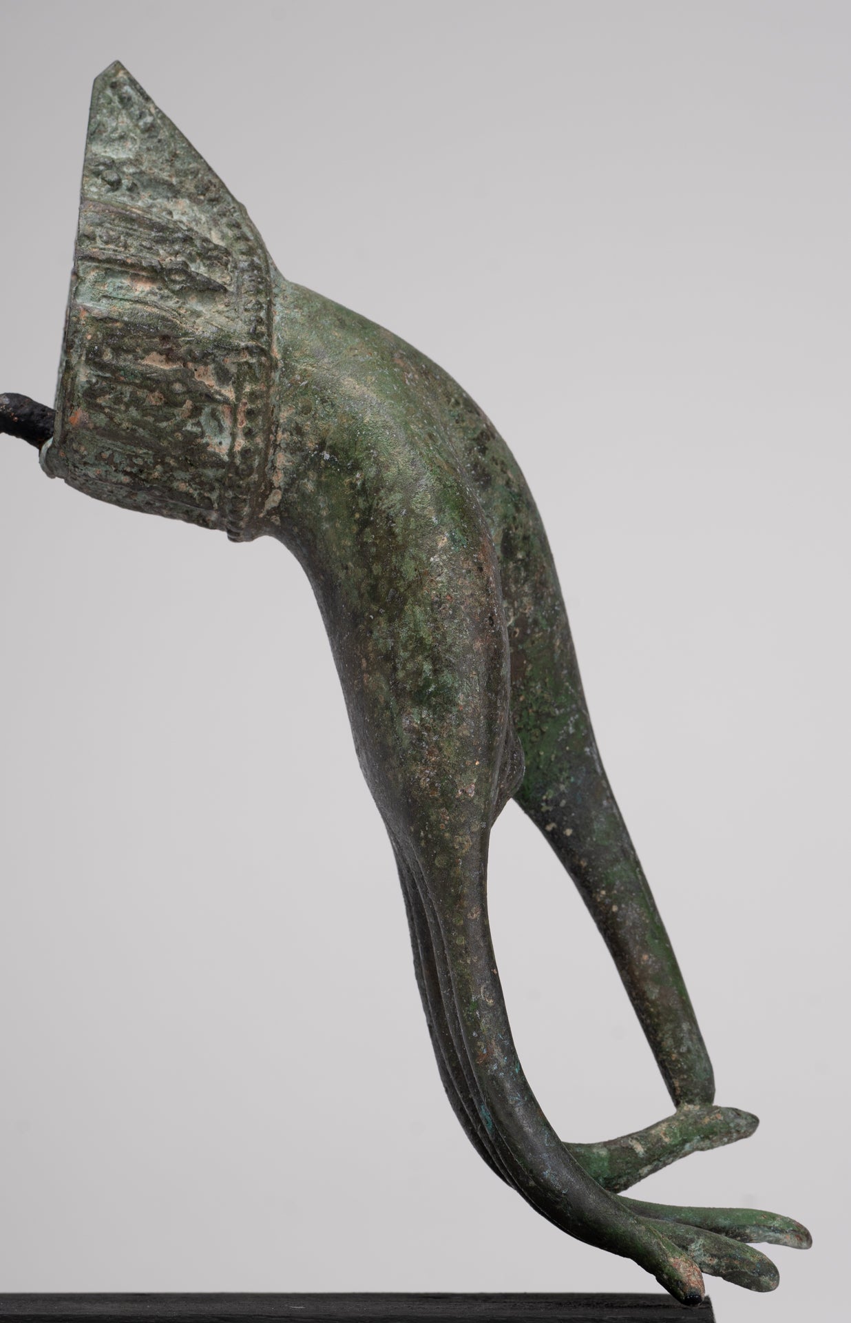 Mounted Antique Thai Style Southeast Asia Bronze Thai Teaching Hand - 25.5cm/10"