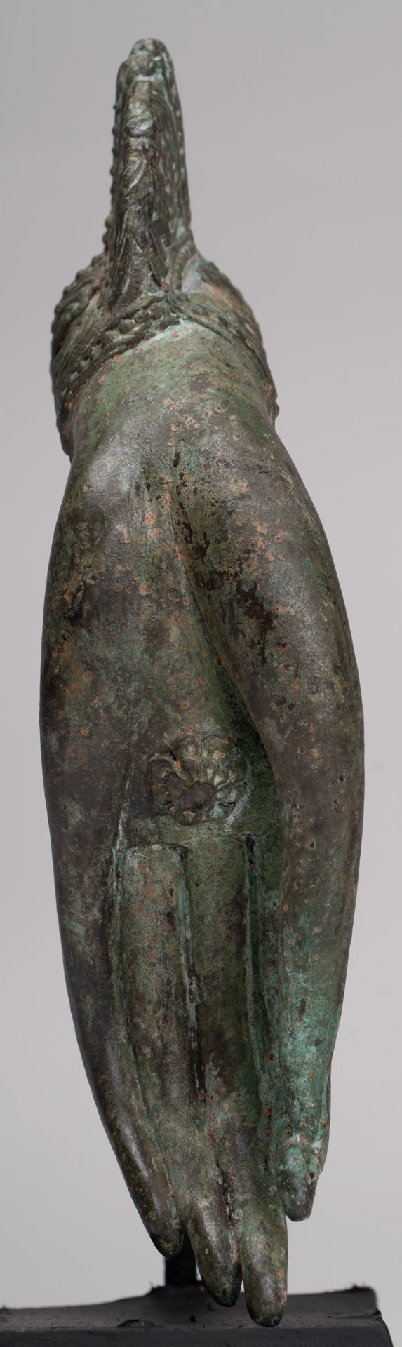 Mounted Antique Thai Style Southeast Asia Bronze Thai Teaching Hand - 30cm/12"