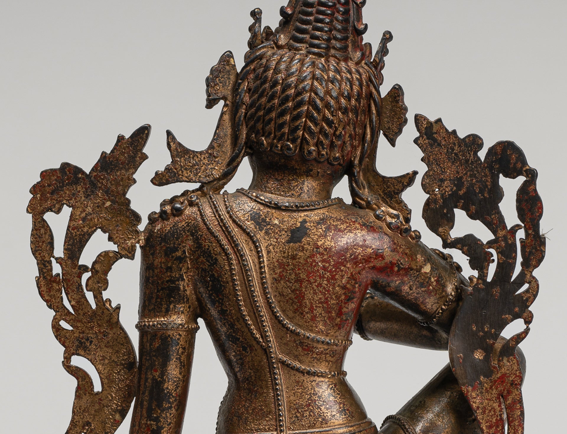 Bodhisattva Statue - Masterpiece Antique Tibetan Style Avalokiteshvara Bodhisattva Statue - 25cm/10"