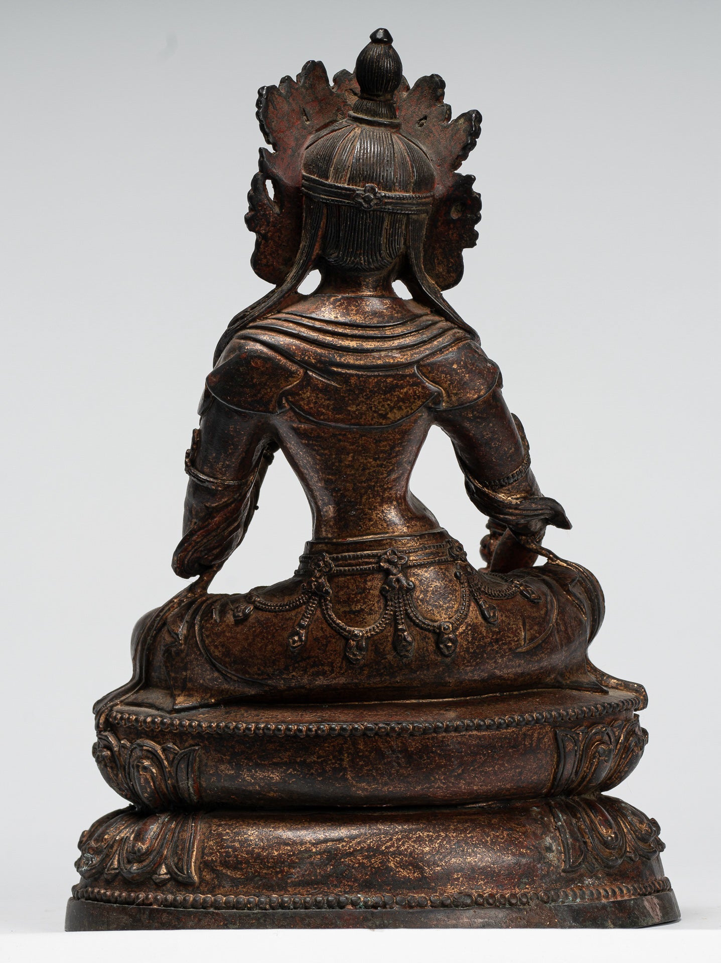 Buddha Statue - Antiquen chinesischer Stil sitzend Bronze Unterricht Buddha - 28 cm/11 "