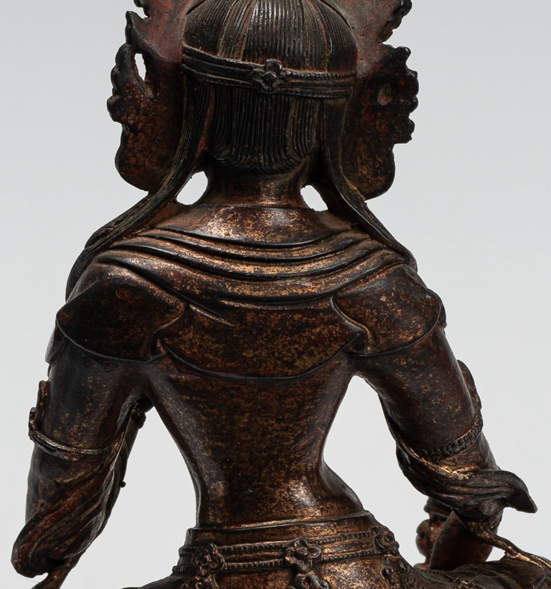 Buddha Statue - Antiquen chinesischer Stil sitzend Bronze Unterricht Buddha - 28 cm/11 "