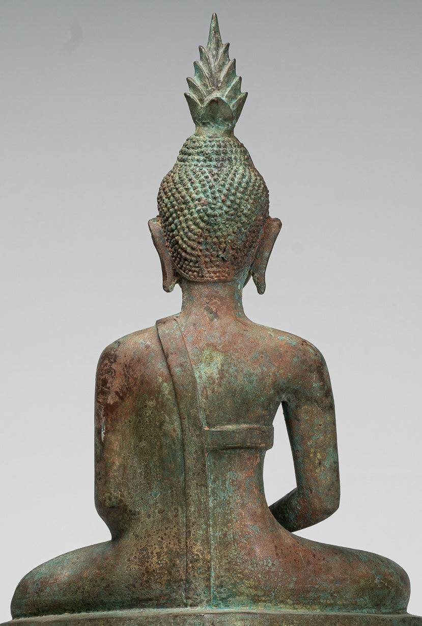 Buddha Statue - Large Antique Laos Style Meditation Buddha Statue - 71cm/28"