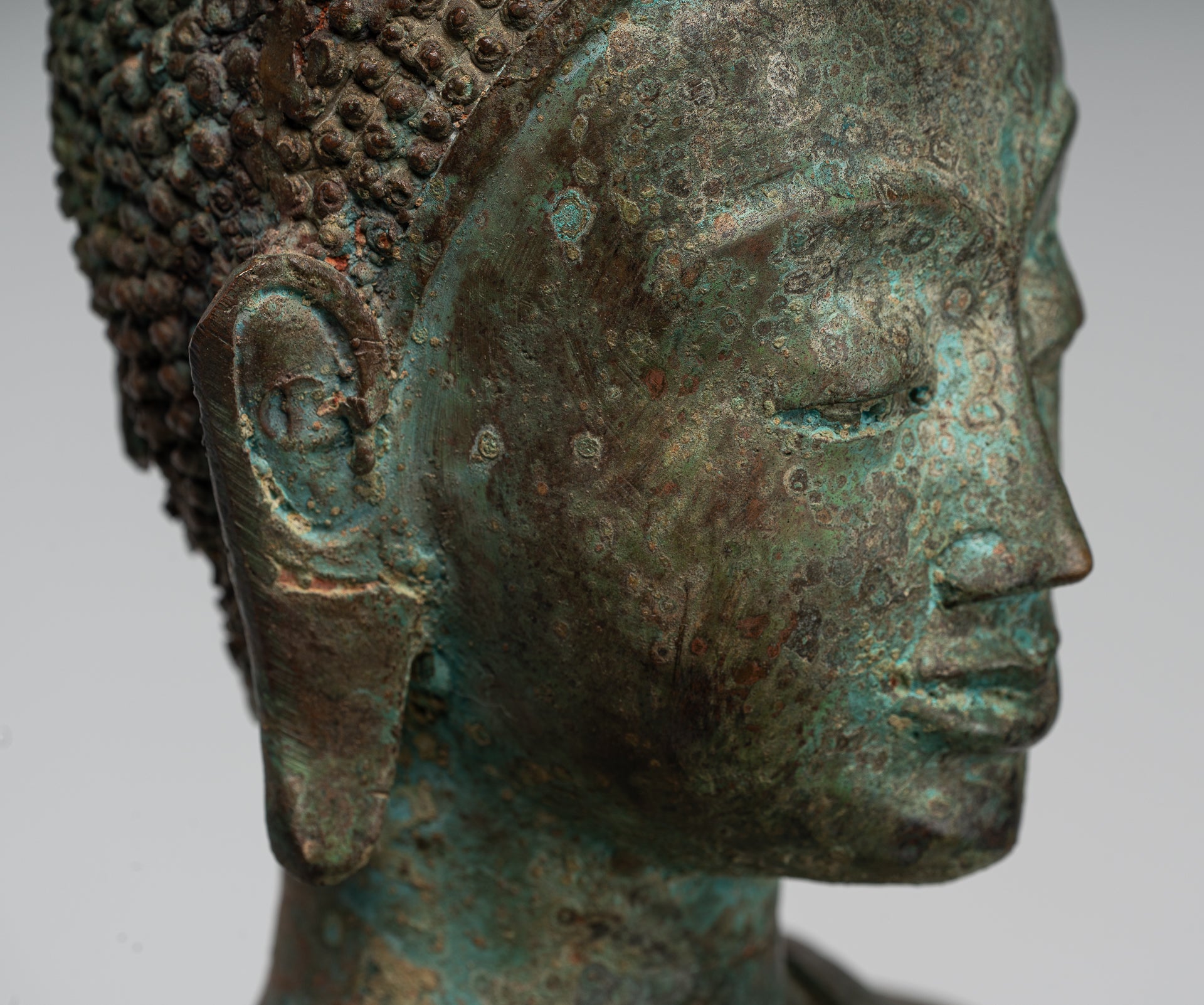 Buddha Statue - Large Antique Laos Style Meditation Buddha Statue - 71cm/28"