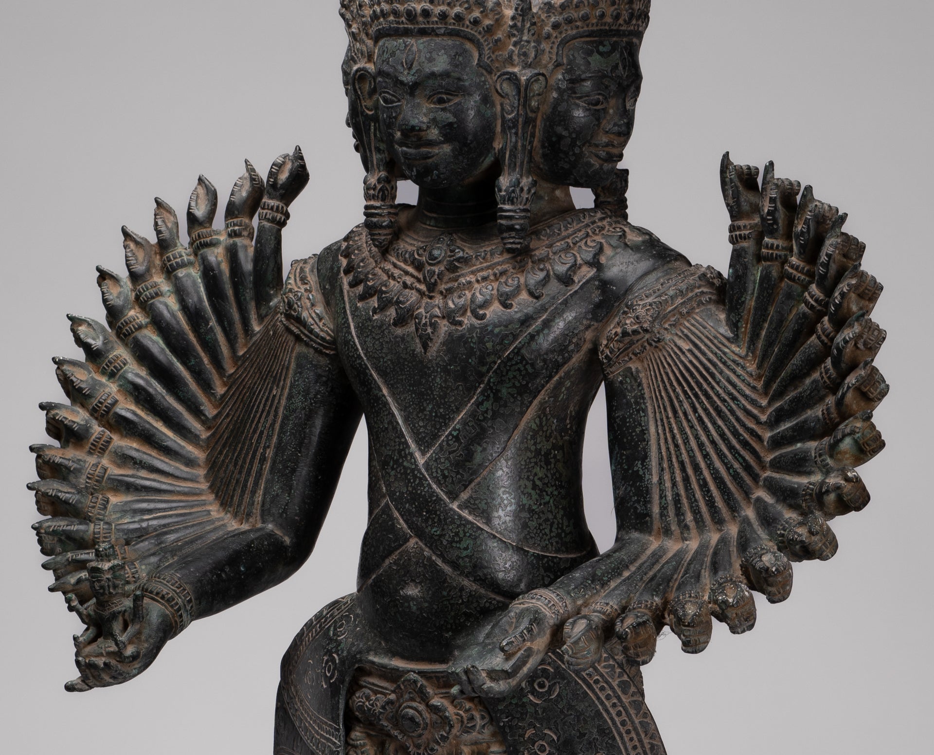 Deity Statue - Antique Khmer Style Angkor Wat Prajnaparamita Statue / Goddess - 110cm/44"