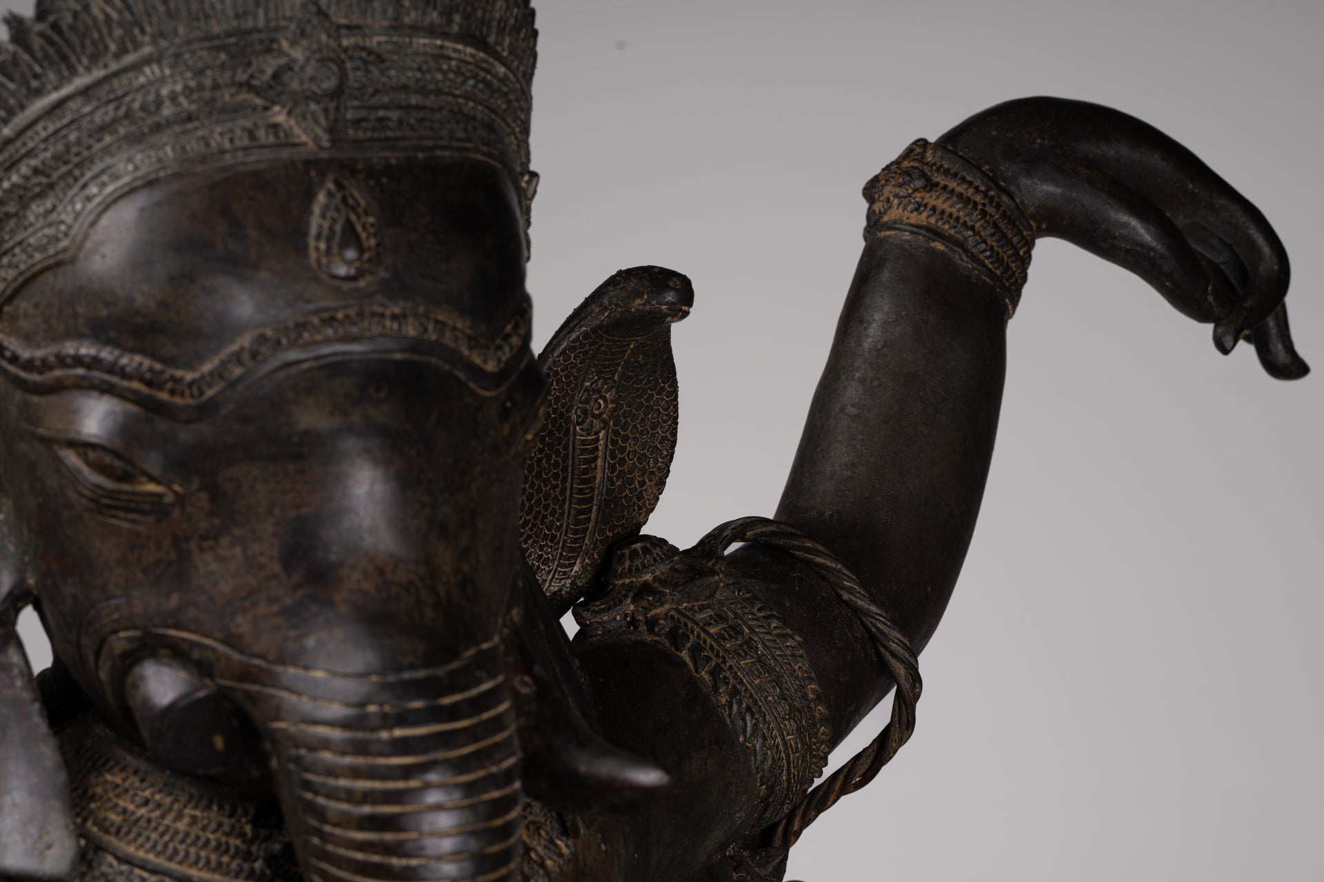 Large Ganesha Statue - Antique Thai Style Bronze Dancing Ganesh Statue - 120cm/48"