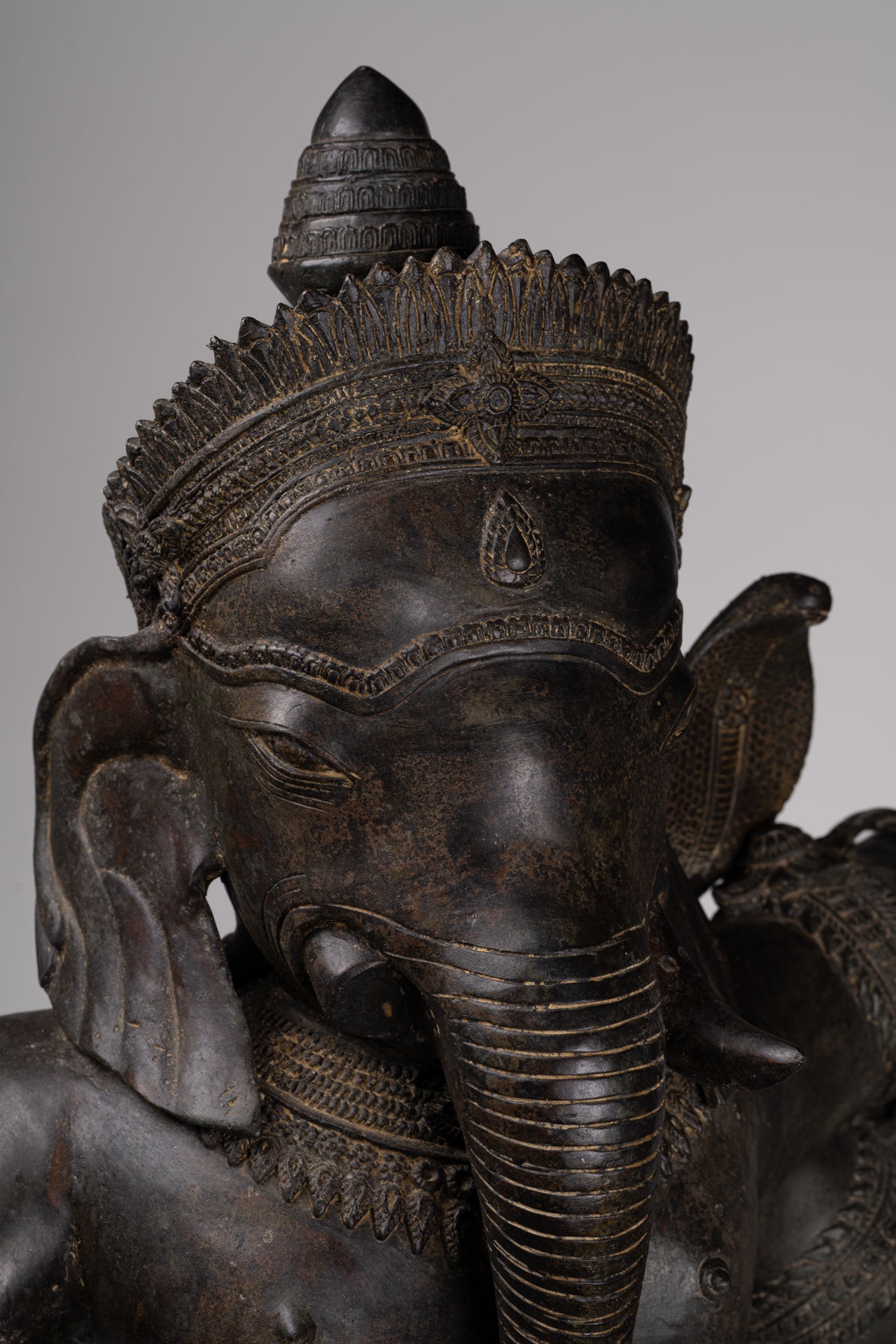 Large Ganesha Statue - Antique Thai Style Bronze Dancing Ganesh Statue - 120cm/48"