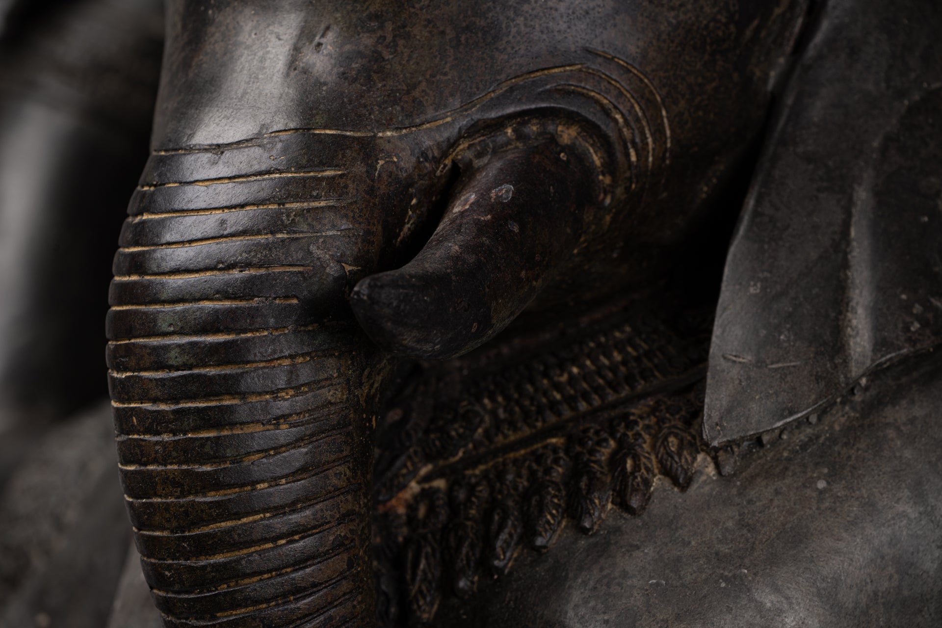 Large Ganesha Statue - Antique Thai Style Bronze Dancing Ganesh Statue - 120cm/48"