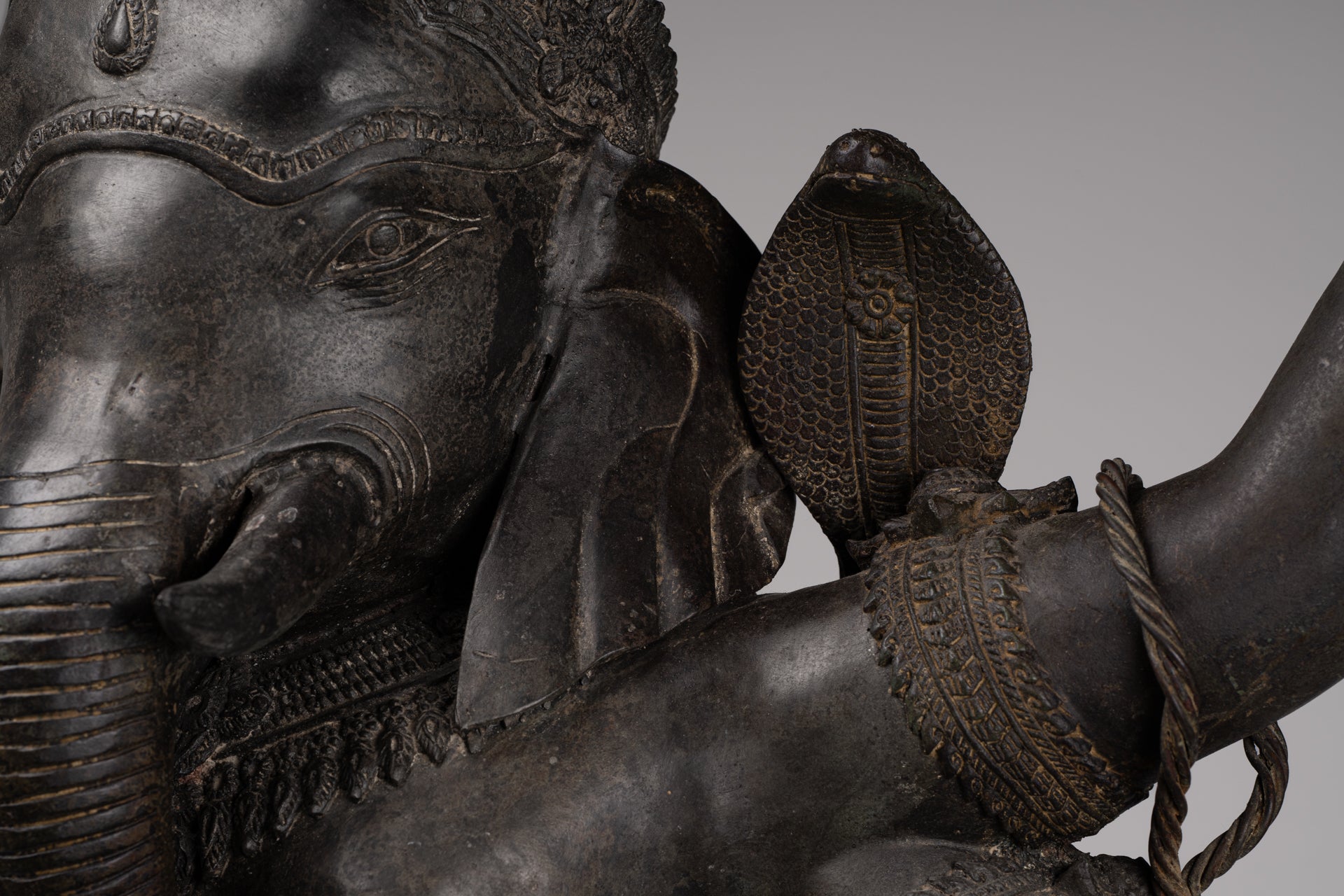 Large Ganesha Statue - Antique Thai Style Bronze Dancing Ganesh Statue - 120cm/48"