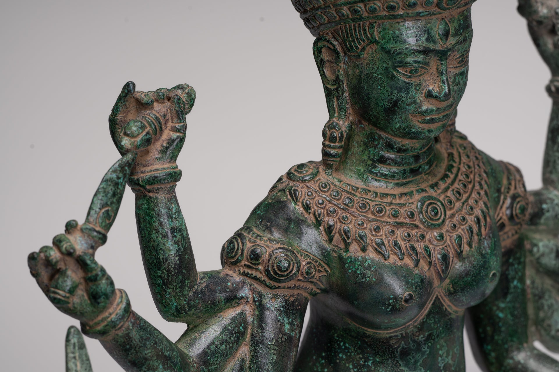 Deity Statue - Antique Khmer Style Bayon Prajnaparamita Statue / Goddess - 65cm/26"