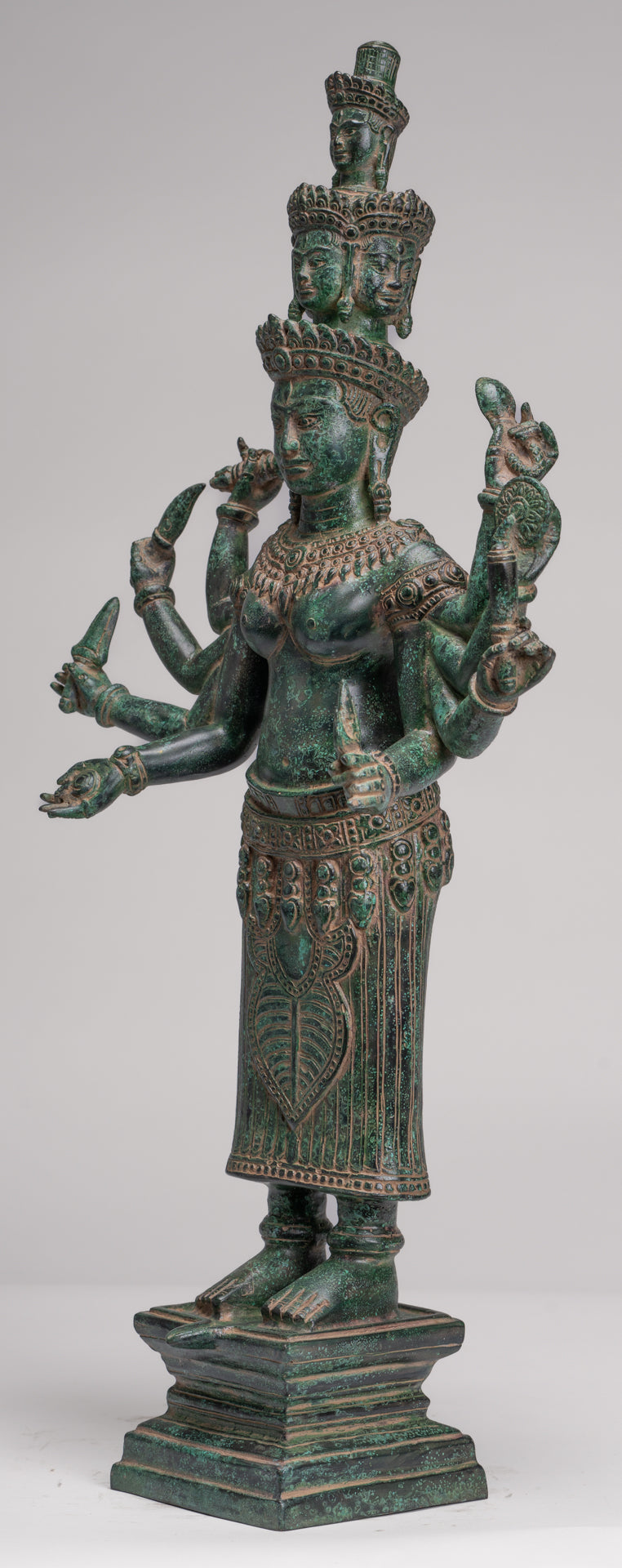 Deity Statue - Antique Khmer Style Bayon Prajnaparamita Statue / Goddess - 65cm/26"